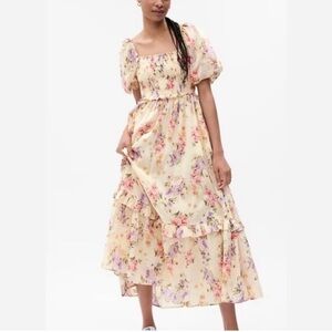 Gap × LoveShackFancy Floral Puff Sleeve Maxi Dress